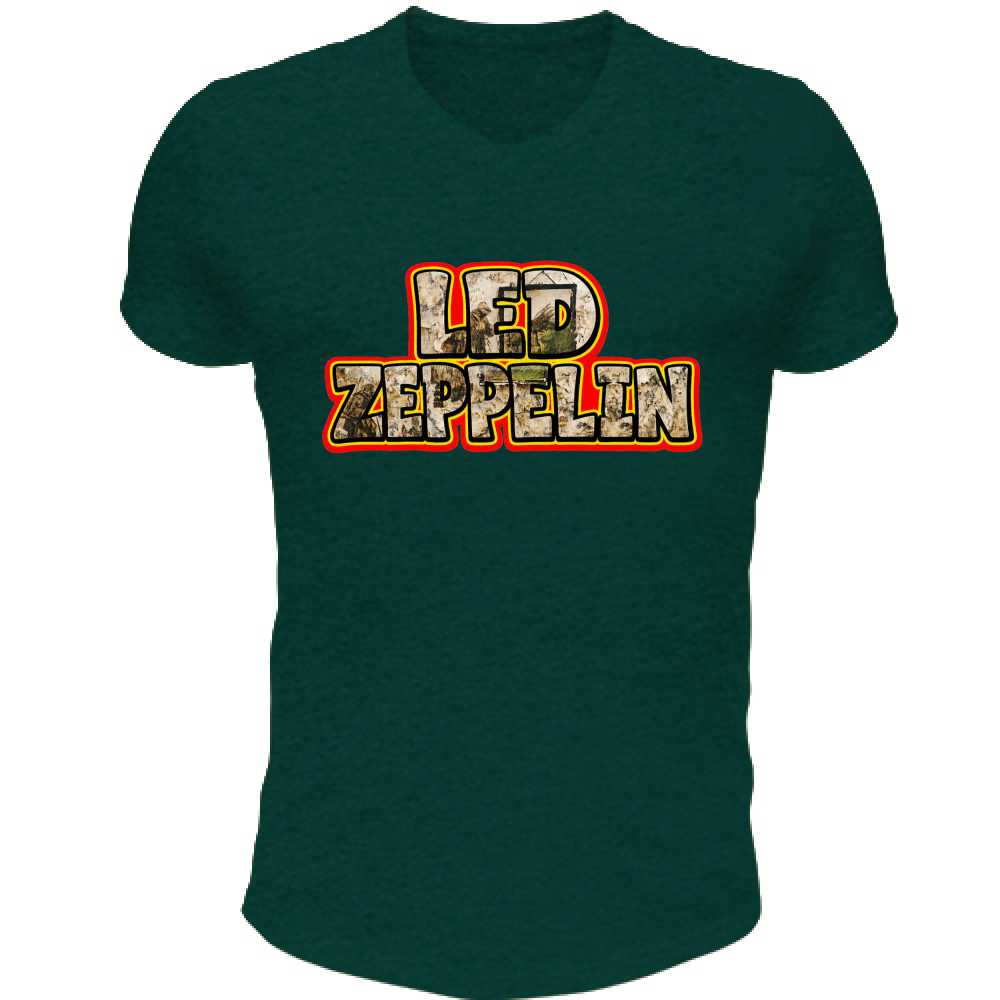 T-Shirt Unisex Scollo V linea led zeppelin