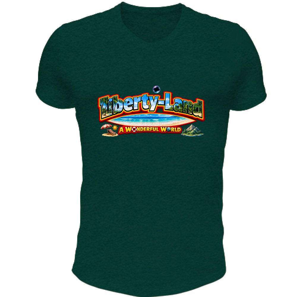 T-Shirt Unisex Scollo V Maglietta Verso un Mondo Migliore e Oltre