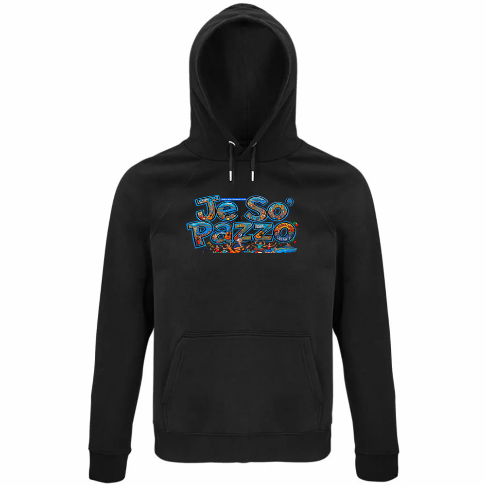 Felpa Organica Unisex Cappuccio linea je so pazzo A