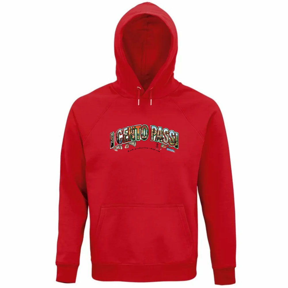 Felpa Organica Unisex Cappuccio linea cento passi