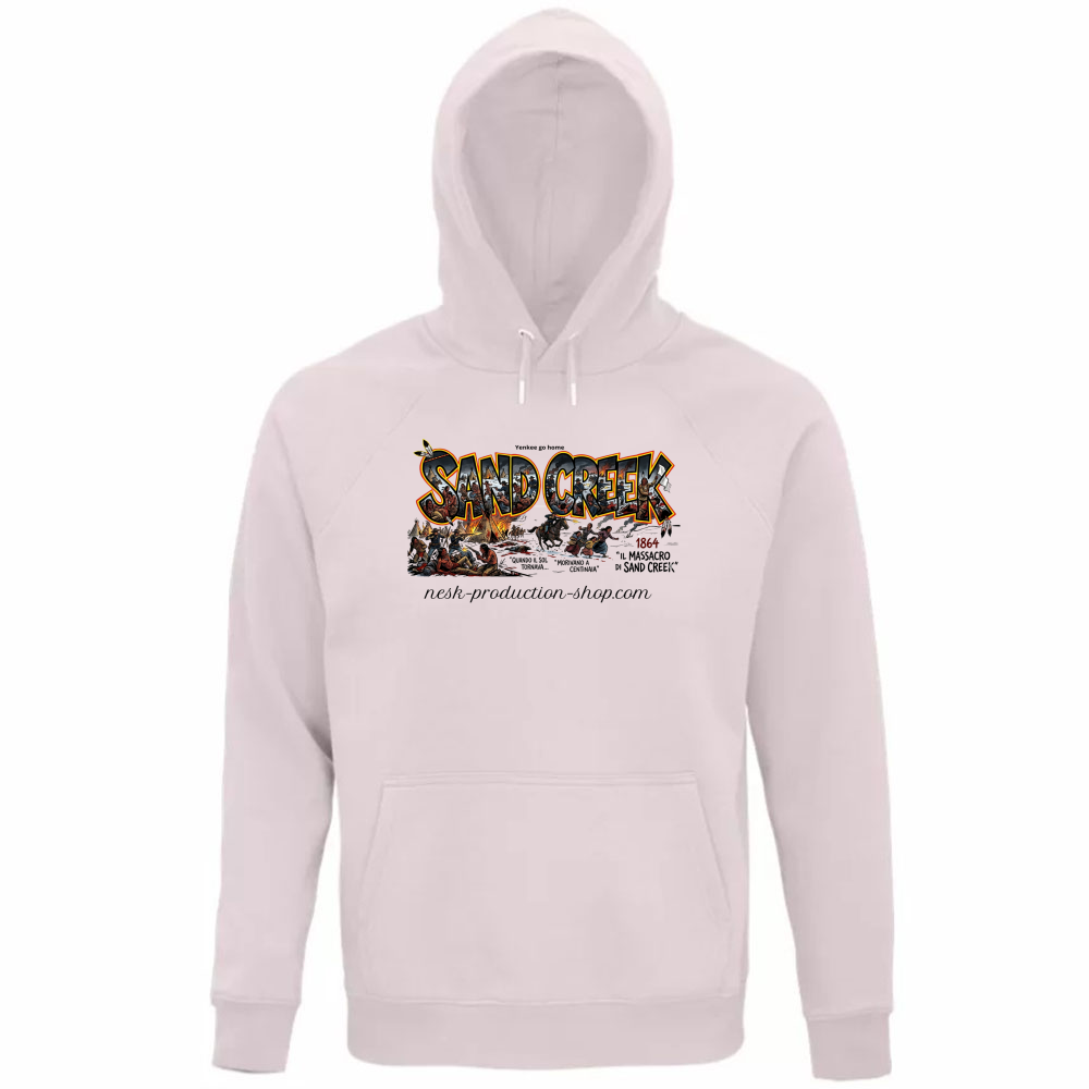 Felpa Organica Unisex Cappuccio linea sand creek
