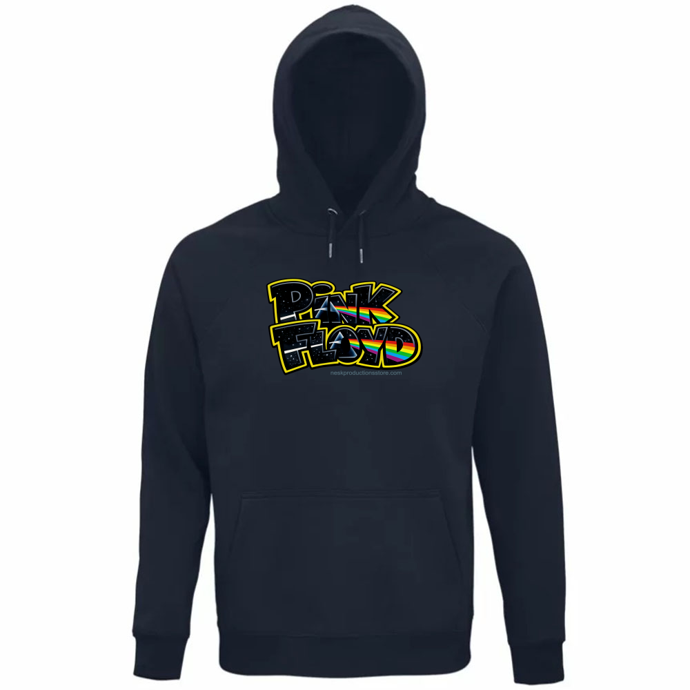 Felpa Organica Unisex Cappuccio linea Pink Floyd