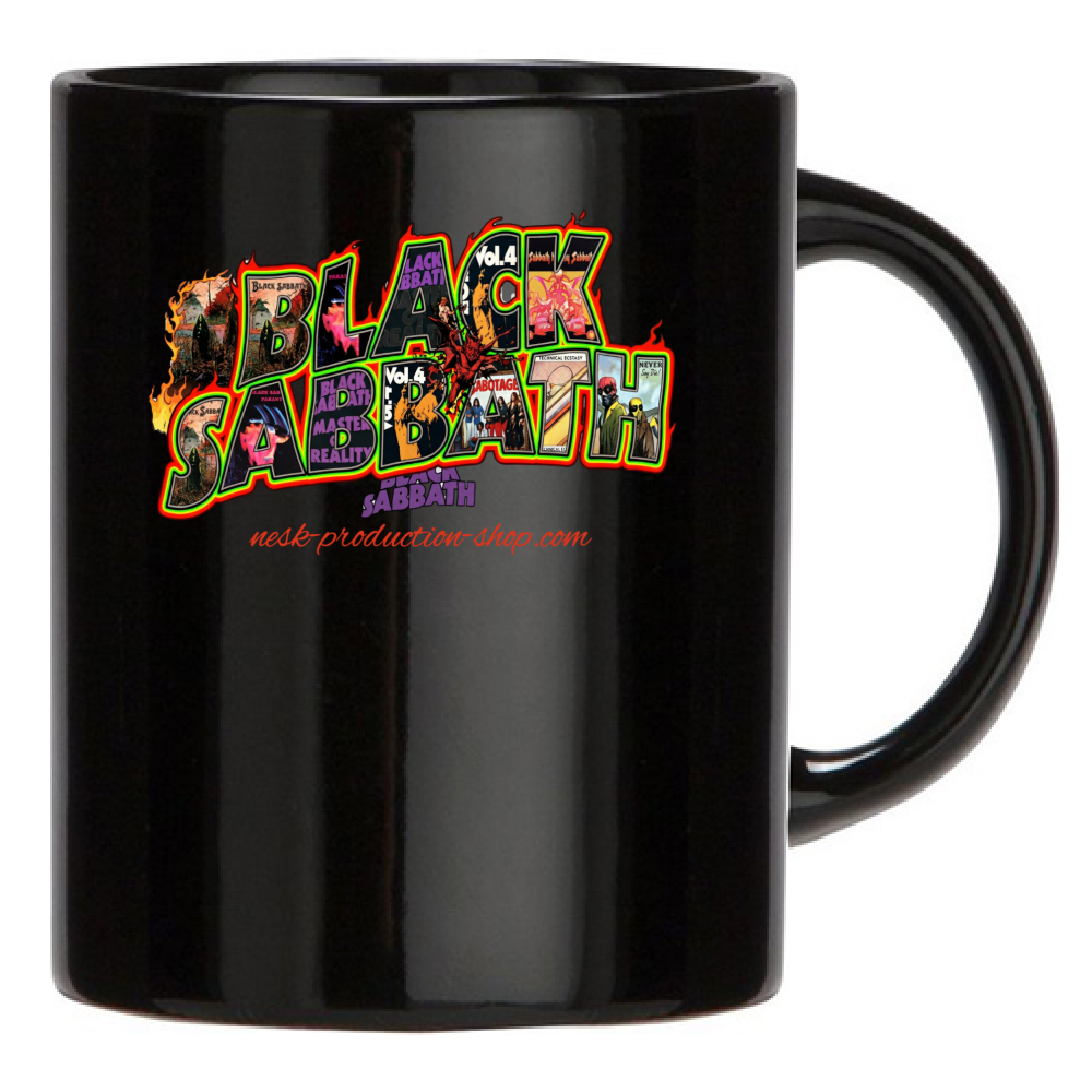 Tazza Nera linea black sabbath