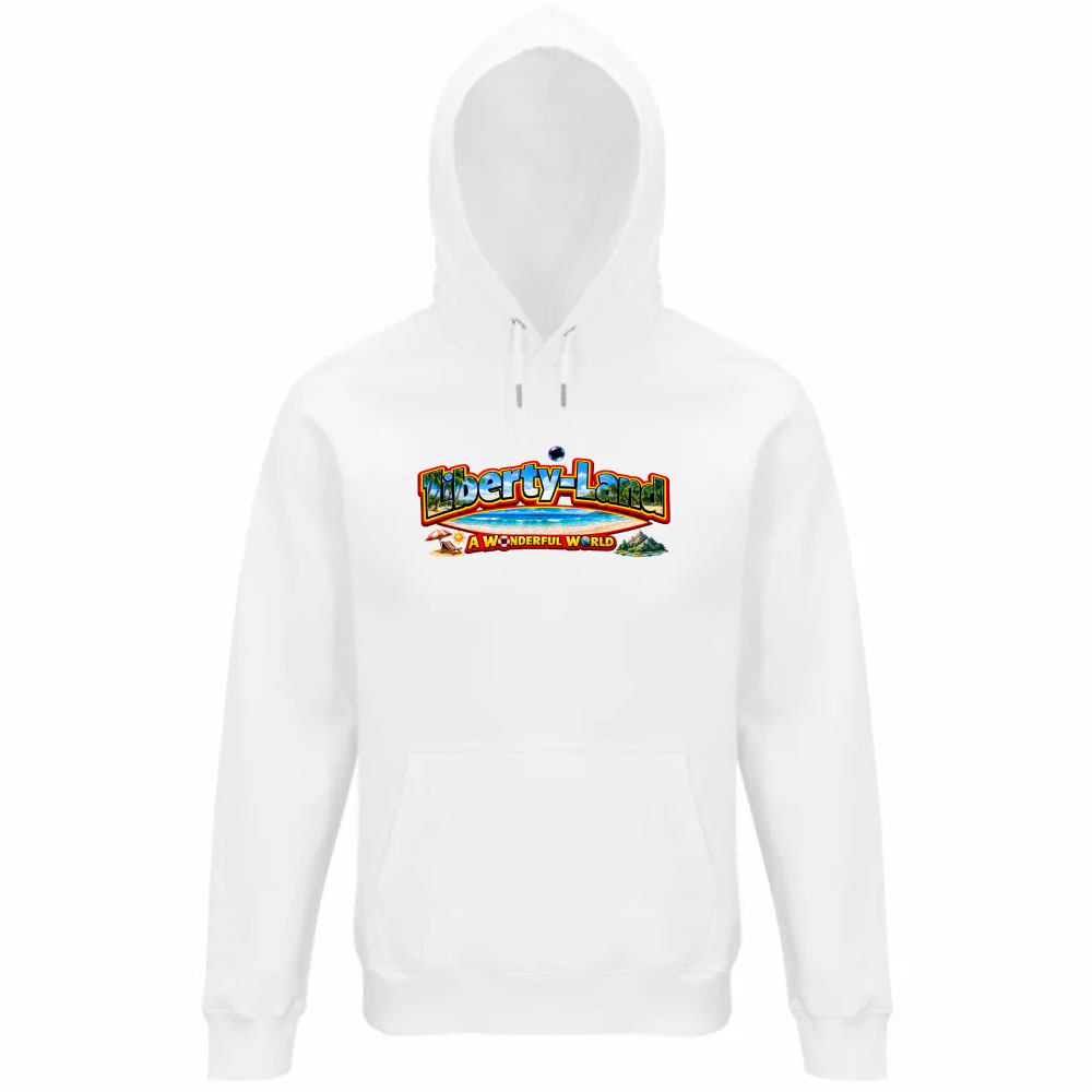 Felpa Organica Unisex Cappuccio Maglietta Verso un Mondo Migliore e Oltre