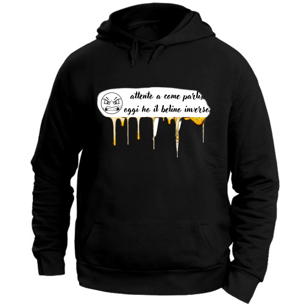 Felpa con Cappuccio Unisex Large linea inverso