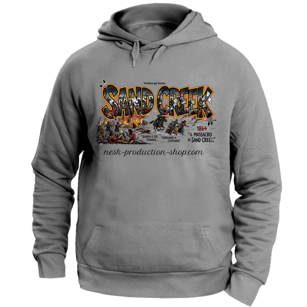 Felpa con Cappuccio Unisex Large linea sand creek