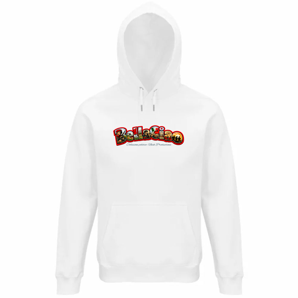 Felpa Organica Unisex Cappuccio linea bella ciao