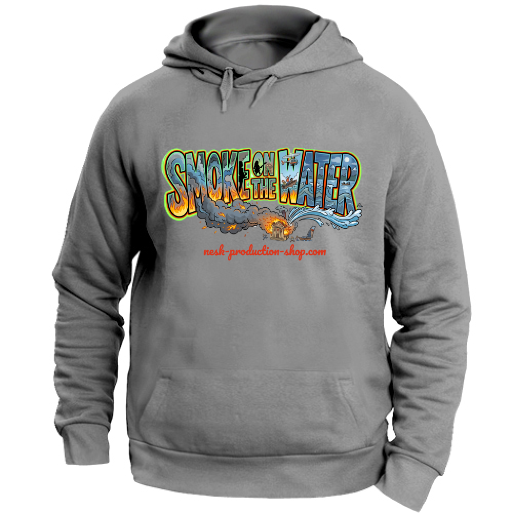 Felpa con Cappuccio Unisex Large linea smoke on the water