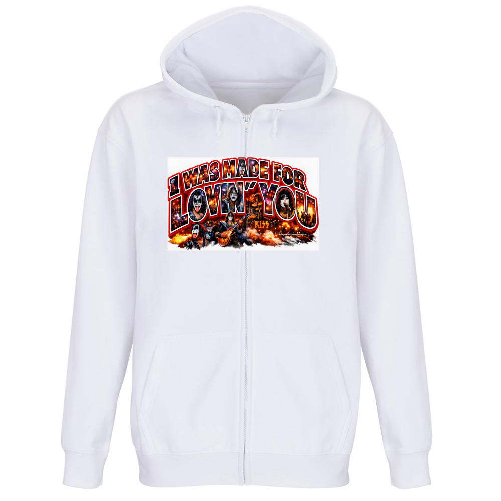 Felpa Premium Cappuccio Zip linea i was made for lovin you 1A