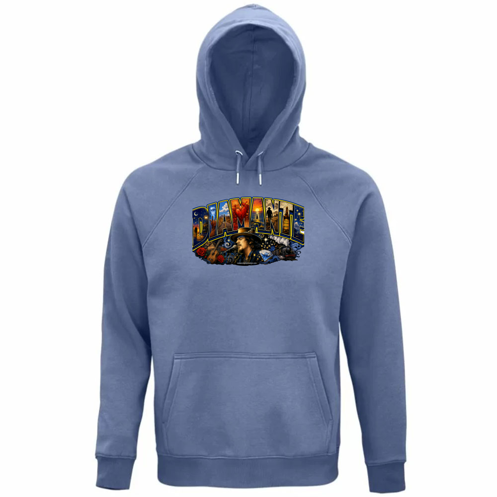 Felpa Organica Unisex Cappuccio linea Diamante Zucchero