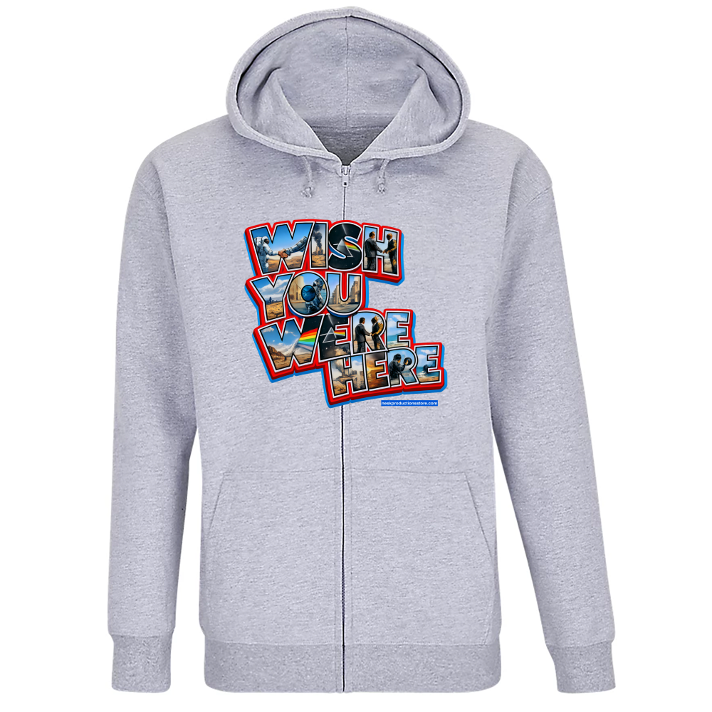 Felpa Premium Cappuccio Zip linea wish you were here A