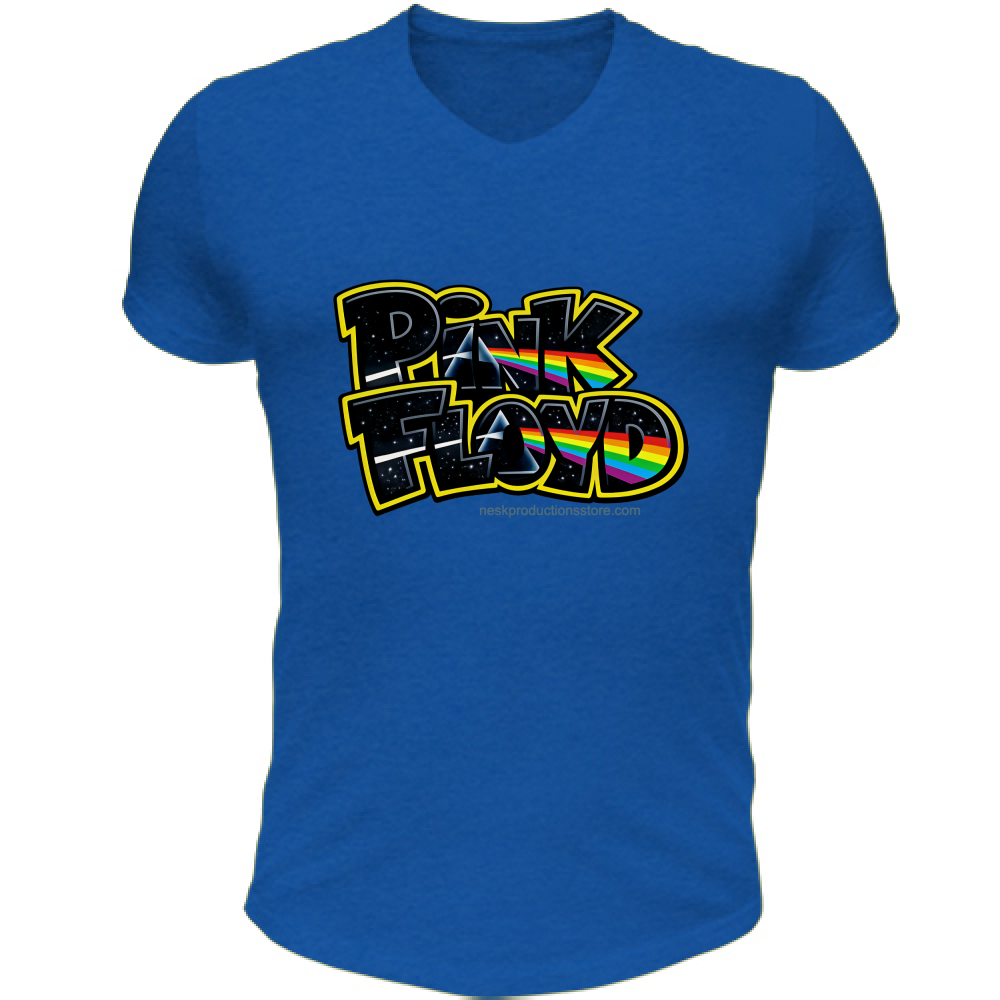 T-Shirt Unisex Scollo V linea Pink Floyd