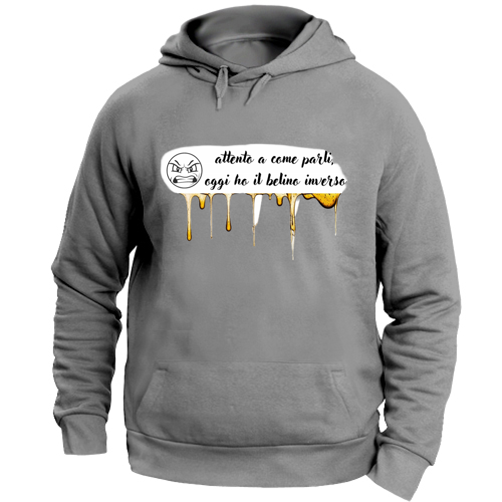 Felpa con Cappuccio Unisex Large linea inverso