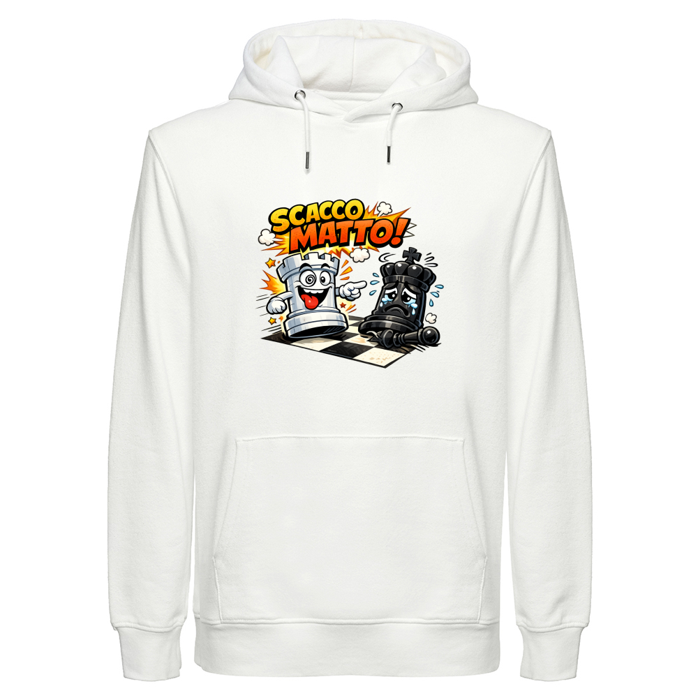 Felpa Cappuccio Unisex Canapa Linea scaccomatto