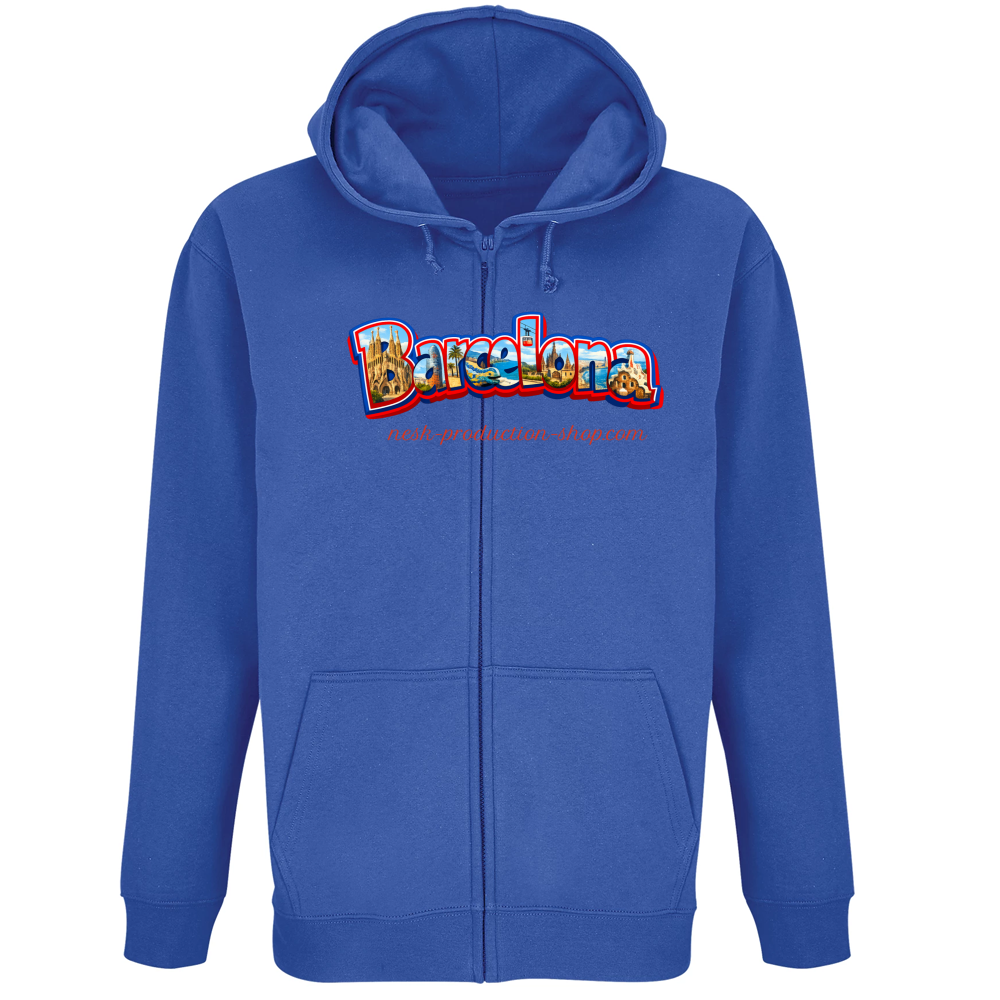 Felpa Premium Cappuccio Zip linea Barcellona
