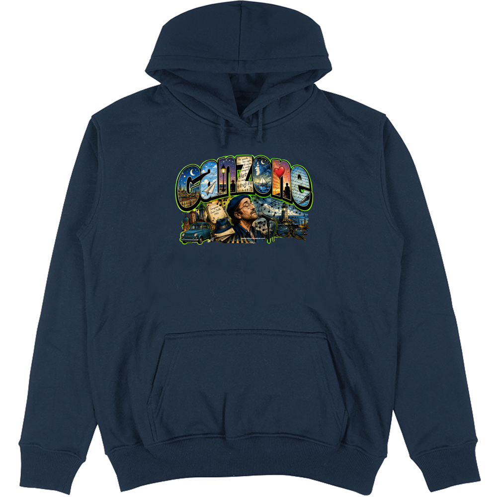 Felpa Unisex con Cappuccio linea Canzone Dalla