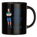 Tazza Nera T-Shirt con una Frase Motivazionale