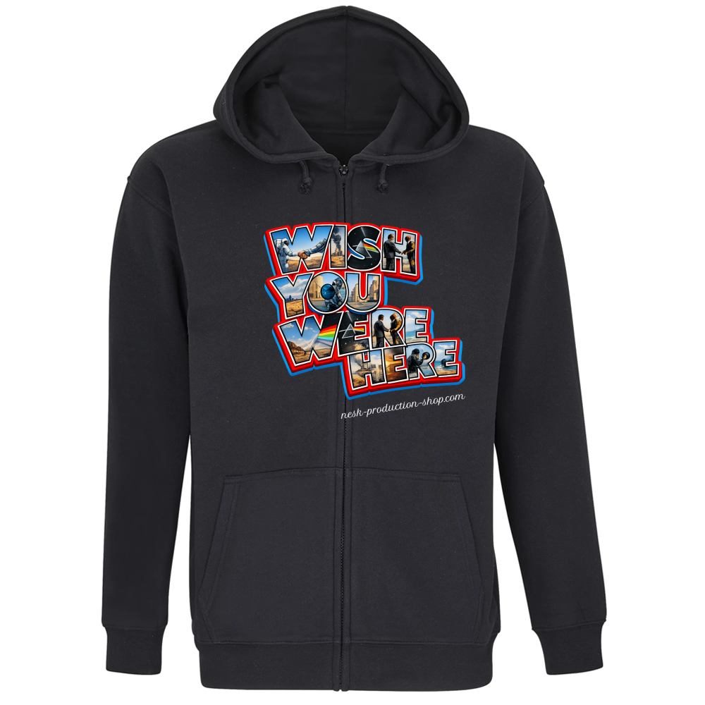 Felpa Premium Cappuccio Zip linea wish you were here