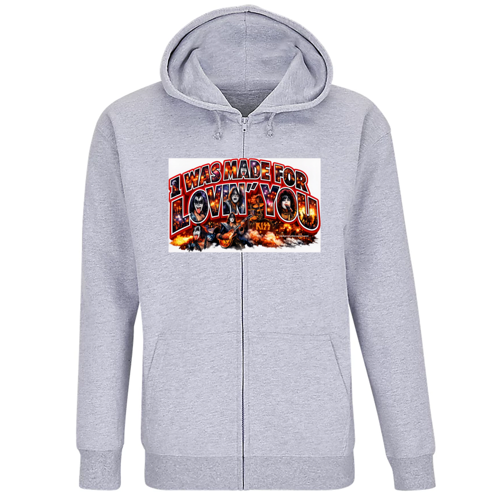 Felpa Premium Cappuccio Zip linea i was made for lovin you 1A
