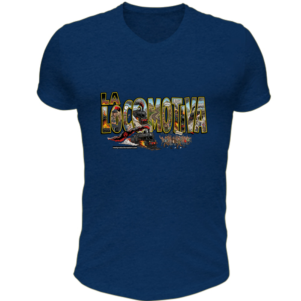 T-Shirt Unisex Scollo V linea la locomotiva A