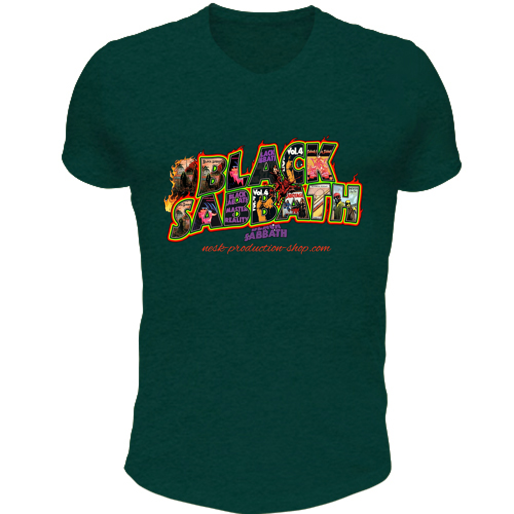 T-Shirt Unisex Scollo V linea black sabbath