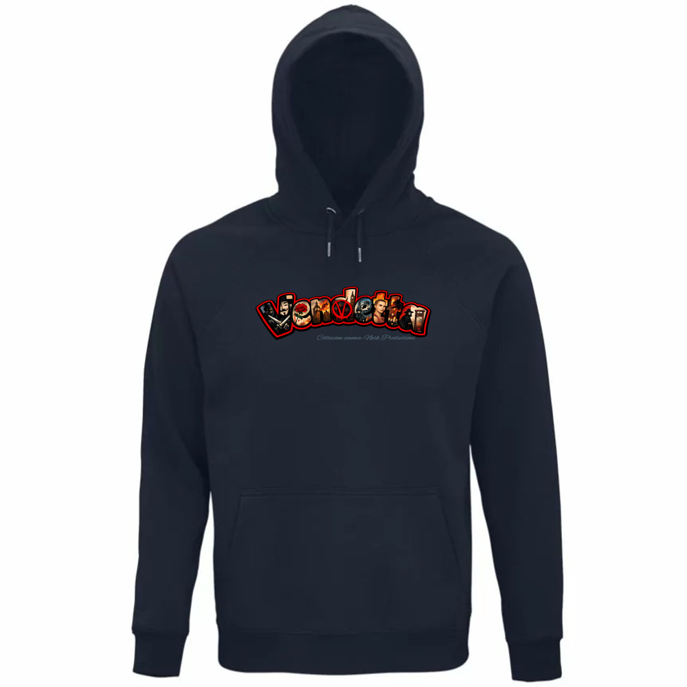 Felpa Organica Unisex Cappuccio linea vendetta