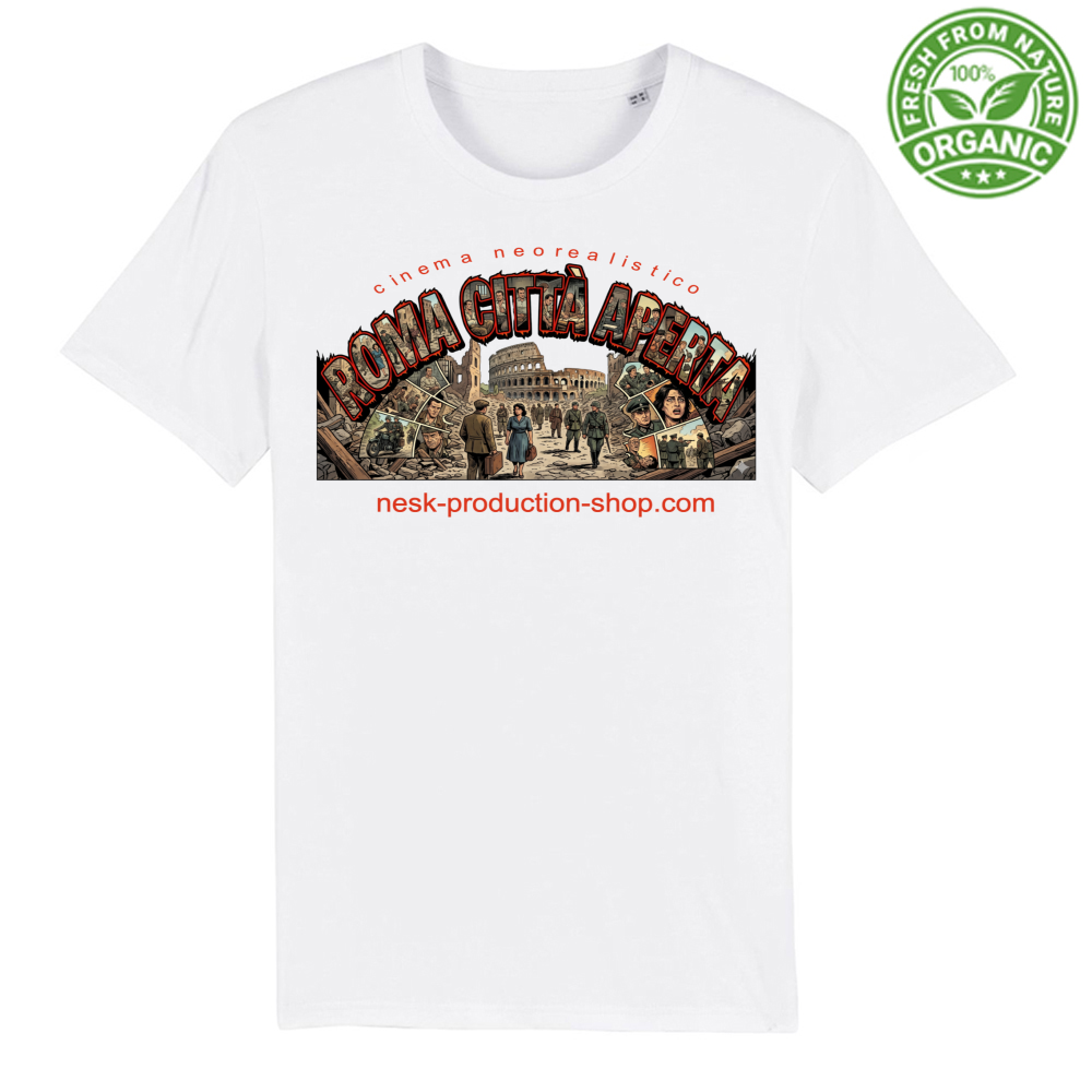 T-Shirt Unisex Premium Organic linea roma città aperta