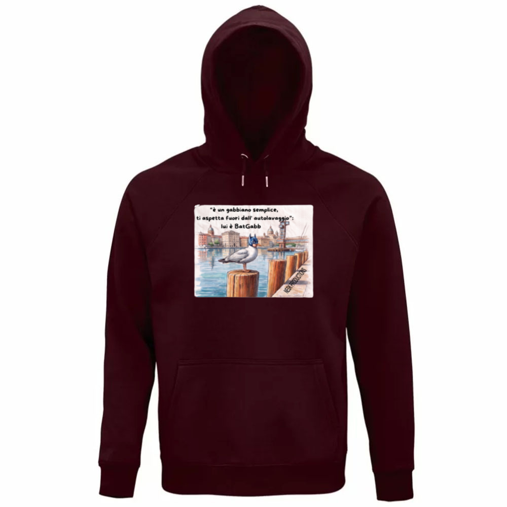 Felpa Organica Unisex Cappuccio T-Shirt BatGabb Will Returns
