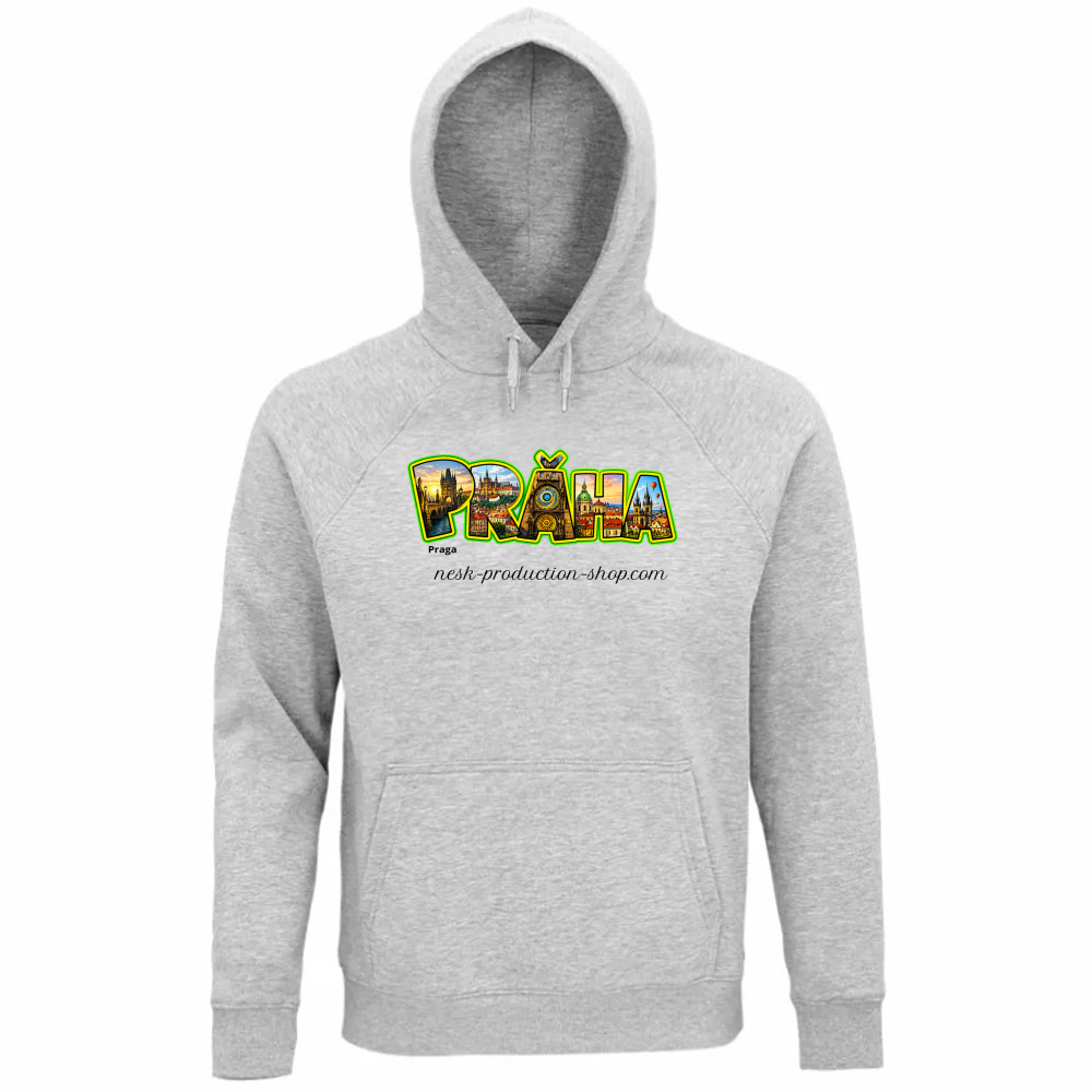 Felpa Organica Unisex Cappuccio linea praga
