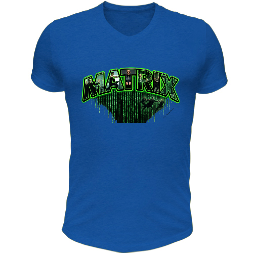 T-Shirt Unisex Scollo V linea matrix