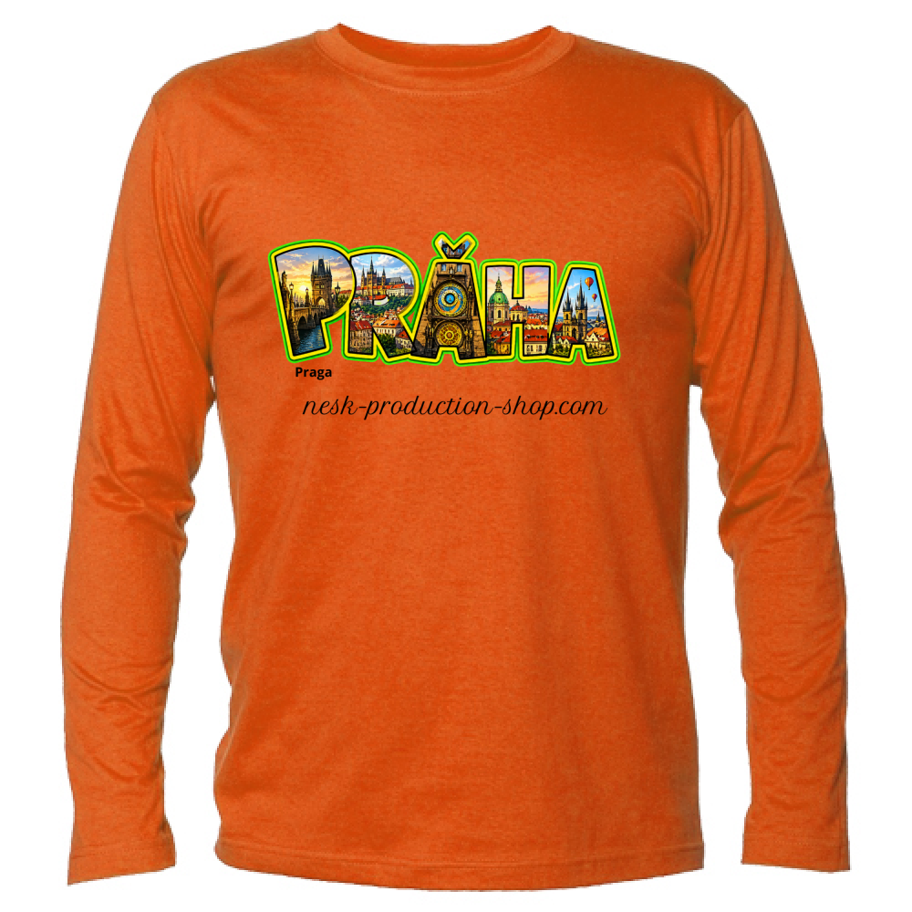 T-Shirt Unisex Manica Lunga linea praga