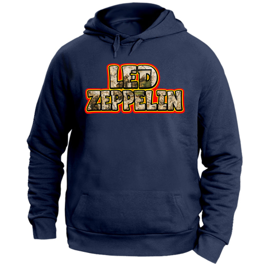 Felpa con Cappuccio Unisex Large linea led zeppelin