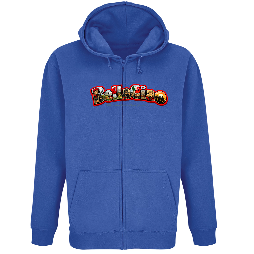 Felpa Premium Cappuccio Zip linea bella ciao