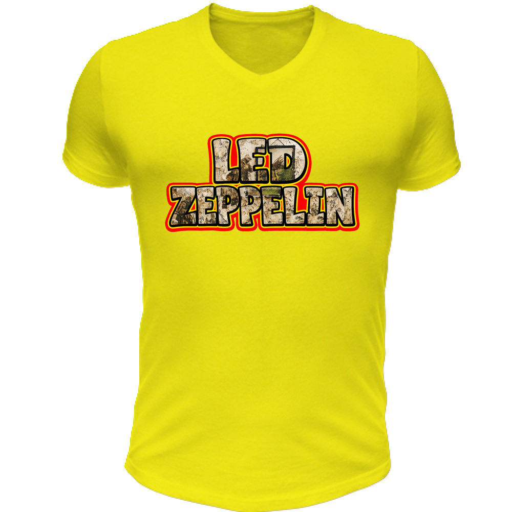 T-Shirt Unisex Scollo V linea led zeppelin