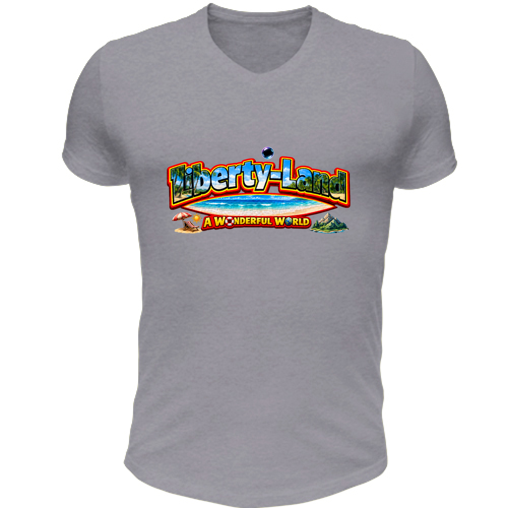 T-Shirt Unisex Scollo V Maglietta Verso un Mondo Migliore e Oltre