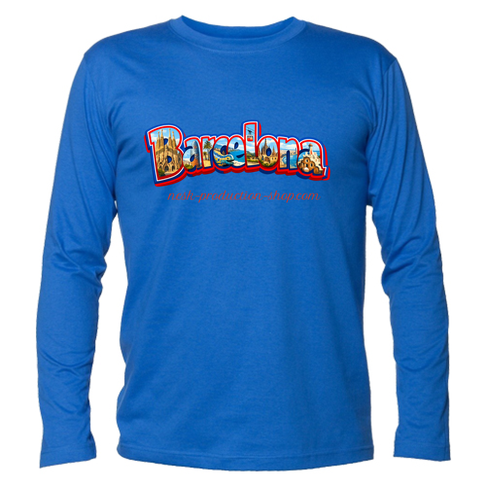 T-Shirt Unisex Manica Lunga linea Barcellona