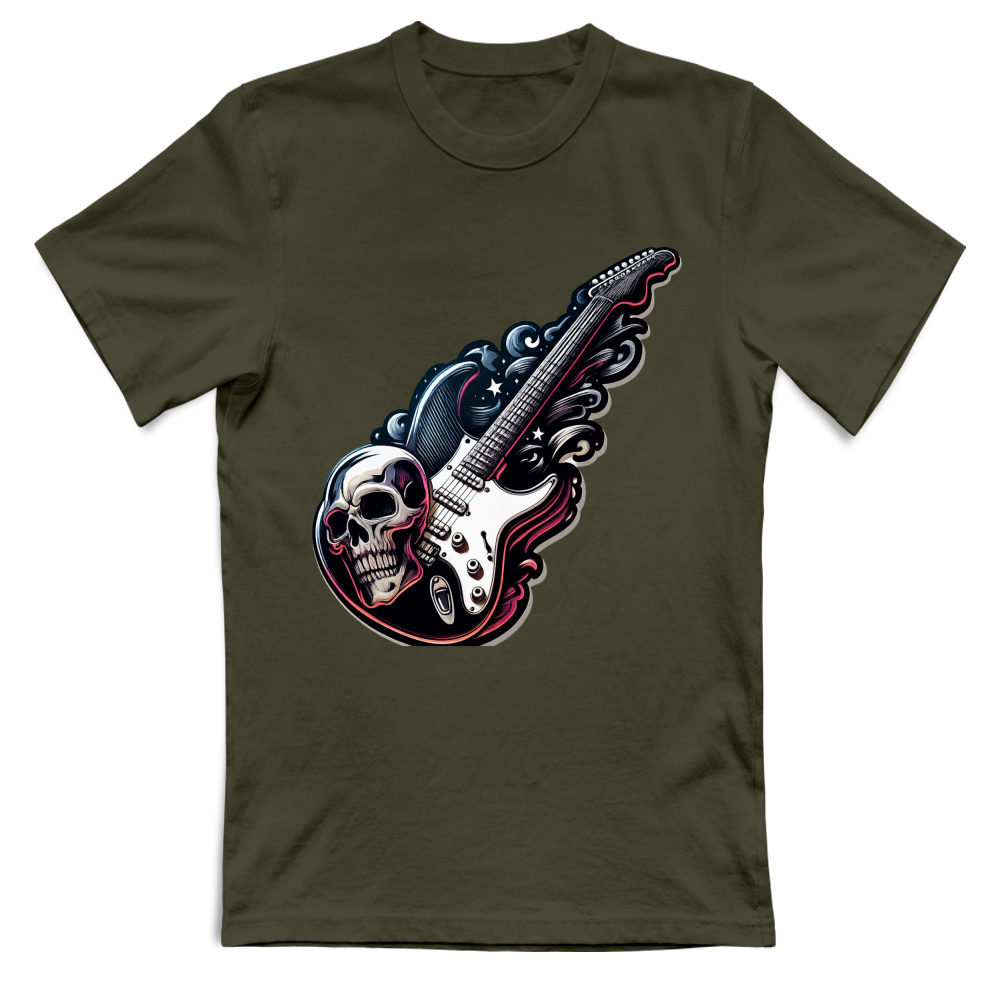 T-Shirt Unisex linea chitarra rock