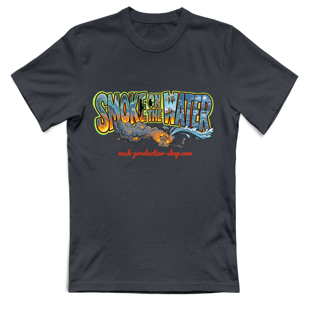T-Shirt Unisex Large linea smoke on the water