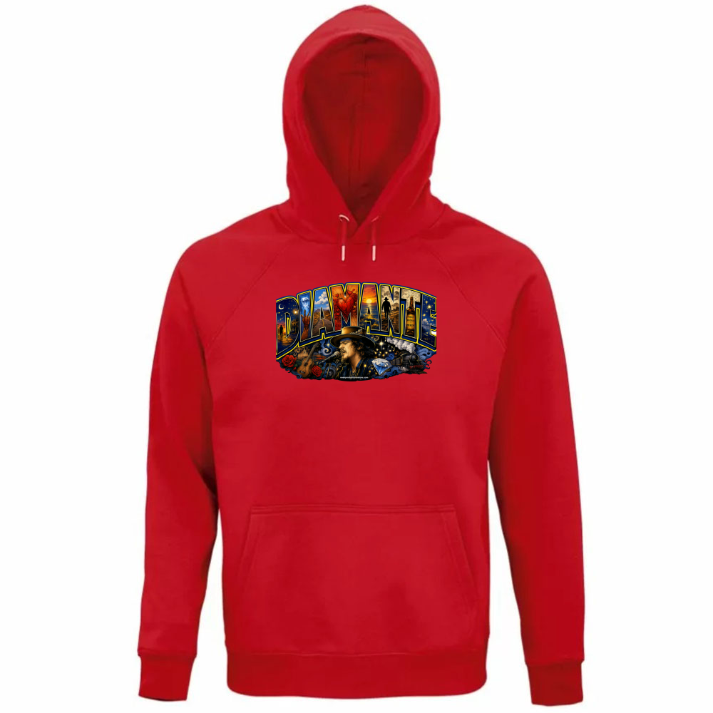 Felpa Organica Unisex Cappuccio linea Diamante Zucchero