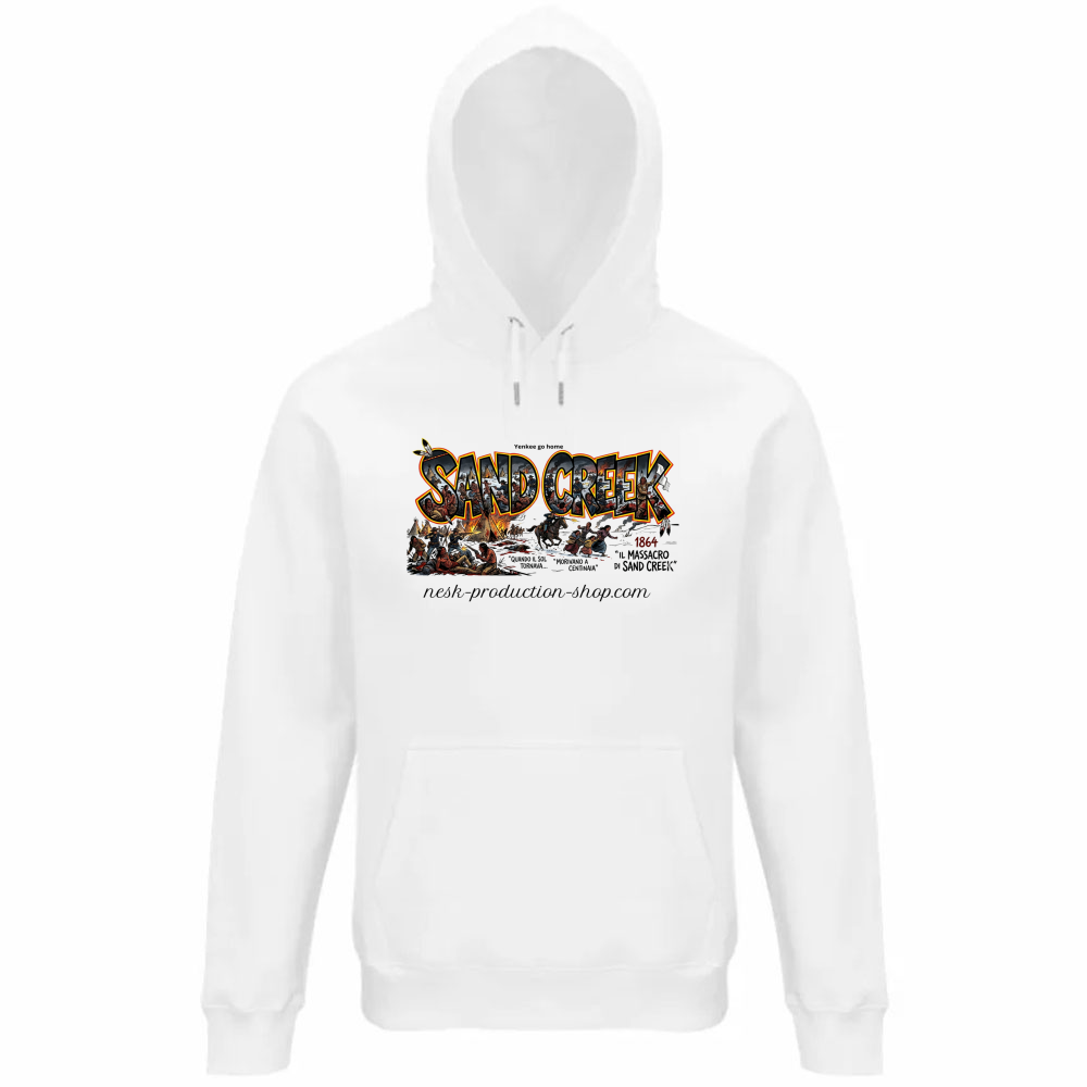 Felpa Organica Unisex Cappuccio linea sand creek