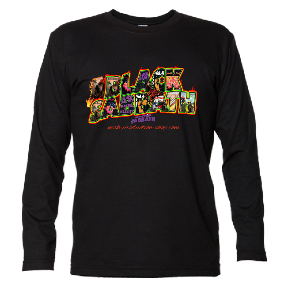 T-Shirt Unisex Manica Lunga linea black sabbath