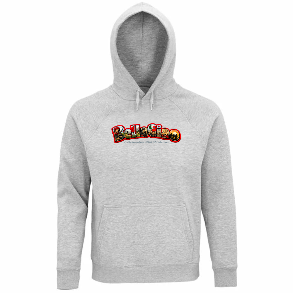 Felpa Organica Unisex Cappuccio linea bella ciao