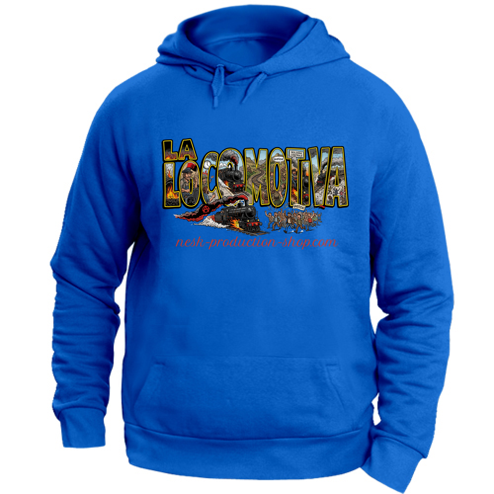 Felpa con Cappuccio Unisex Large linea la locomotiva