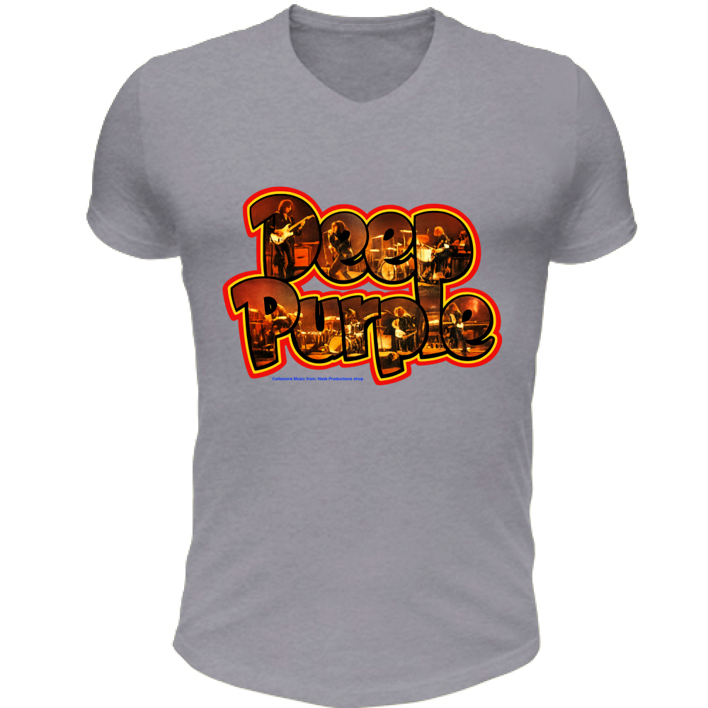 T-Shirt Unisex Scollo V linea Deep Purple