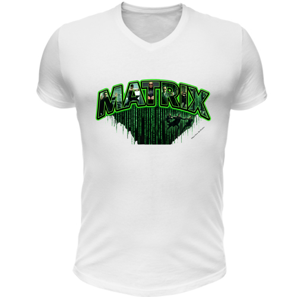 T-Shirt Unisex Scollo V linea matrix