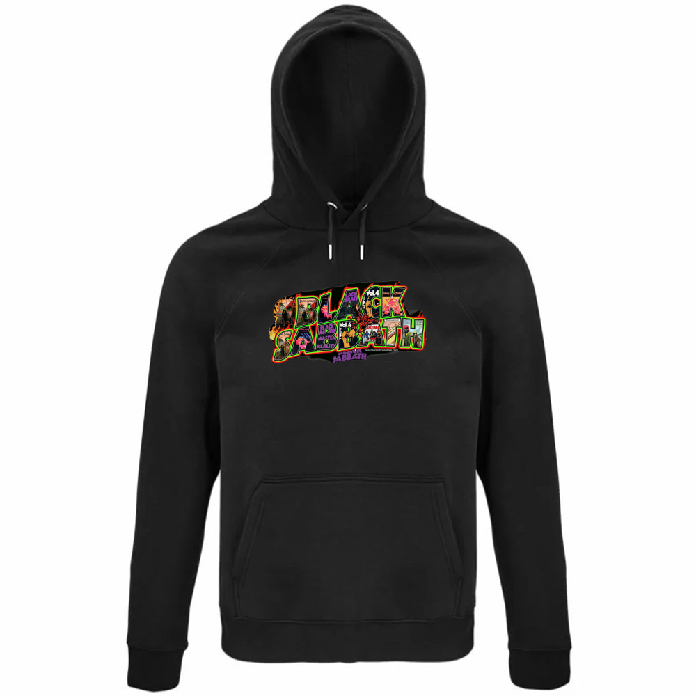 Felpa Organica Unisex Cappuccio linea Black Sabbath A