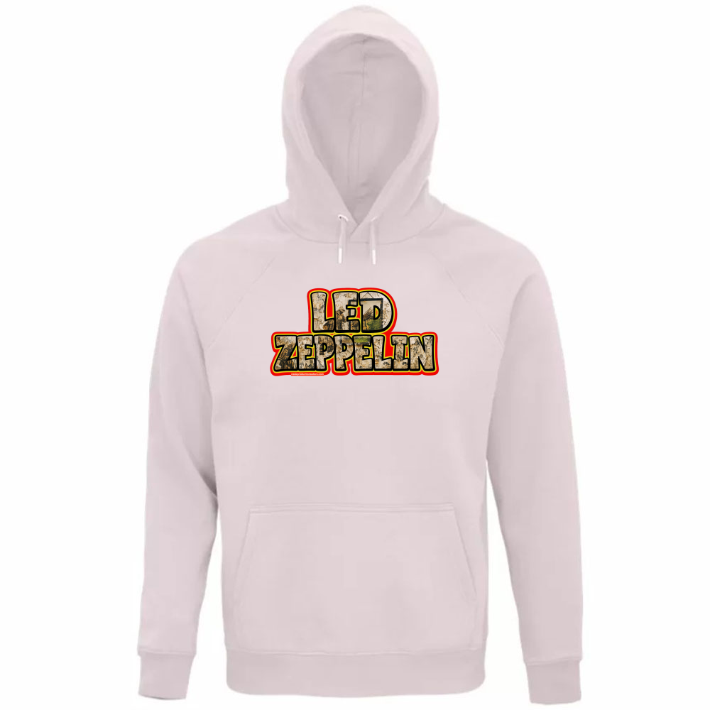 Felpa Organica Unisex Cappuccio linea Led Zeppelin  A