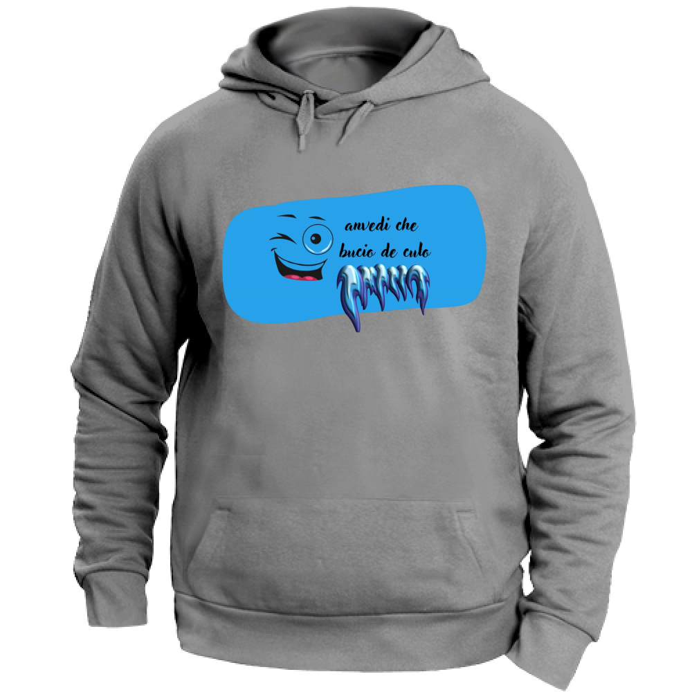 Felpa con Cappuccio Unisex Large linea bucio