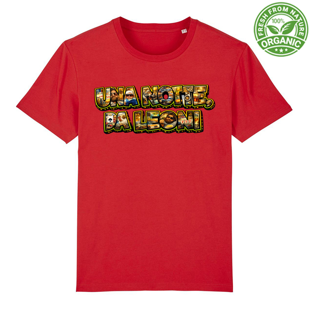 T-Shirt Unisex Organica Maglietta una Notte da Leoni