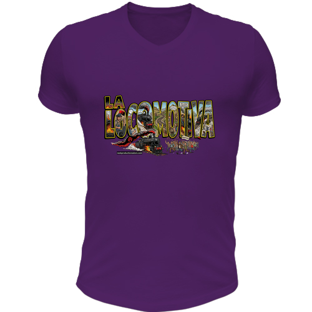 T-Shirt Unisex Scollo V linea la locomotiva A